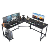 L Shaped Desk, Large L Shaped Computer Desk Office Desk, 59+59 inch L Shaped Gaming Desk with CPU Stand, Sturdy Corner Gaming Desk Writing Desk L Shaped Workstation Desks for Home Office Corner