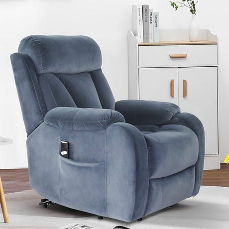 DAZONE Power Recliner Chair, Lift Chair Recliners for Elderly Modern Power Lift Chair Overstuffed Electric Recliner Chair Theater Reclining Chair Lazyboy Recliner Chair for Living Room Bedroom Grey