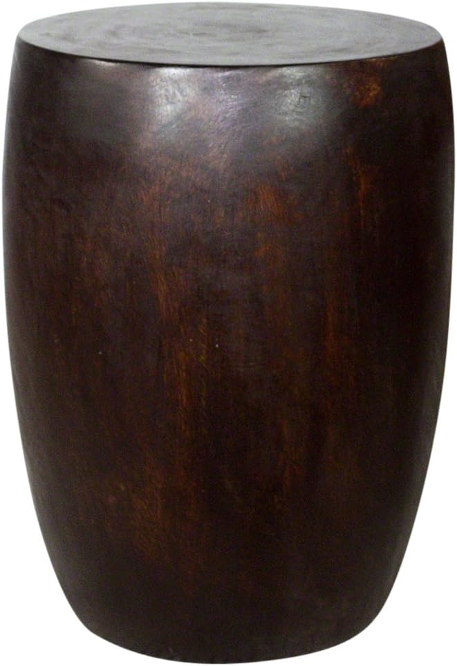 Merlot 14 in D Top x 15 in D x 20 in H Acacia Wood Dark Walnut Oil Fin