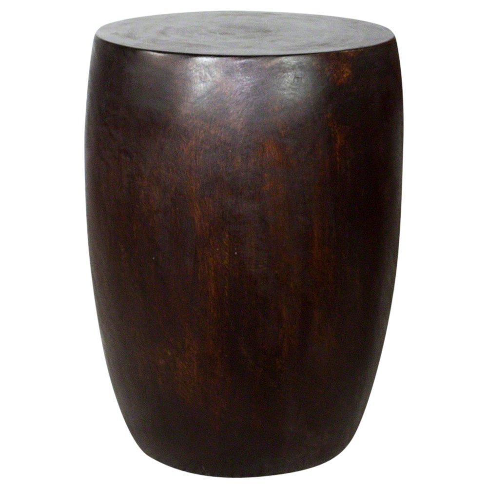 Merlot 14 in D Top x 15 in D x 20 in H Acacia Wood Dark Walnut Oil Fin