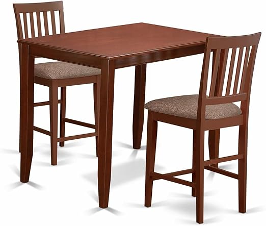 BUVN5-MAH-W Buckland 5 Piece Counter Height Set Includes a Rectangle Kitchen Table