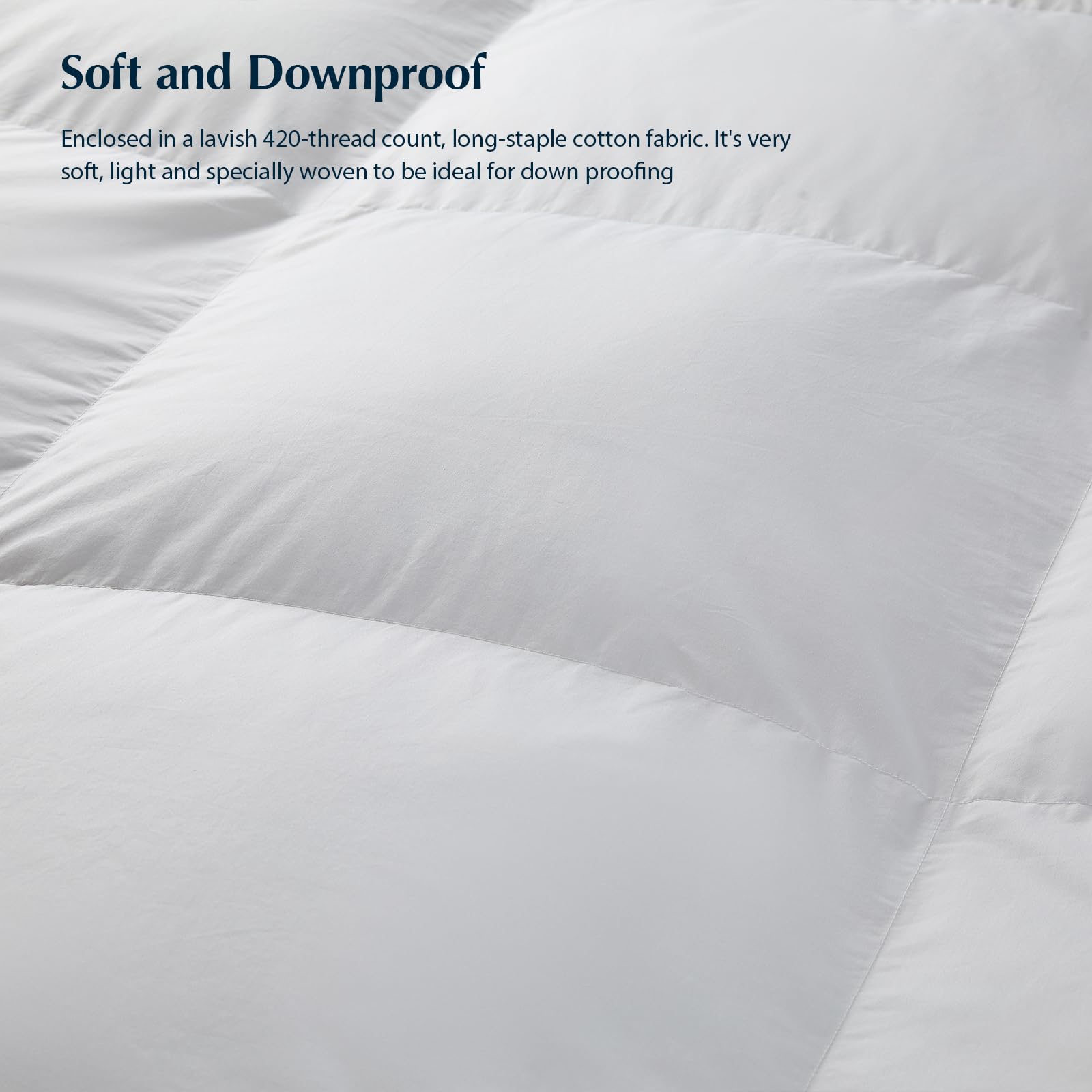 Pacific Coast Down Comforters Twin Size, 100% Cotton Duvet Insert, Extra Fluffy White Comforter, Ultra-Soft, Breathable, All Season Hotel Luxury Bedding Comforters, 8 Corner & Center Loops (68"x90")