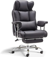 Big and Tall Office Chair with Foot Rest Comfortable Executive Reclining Office Chair