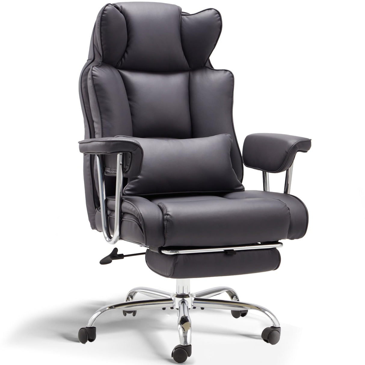 Big and Tall Office Chair with Foot Rest Comfortable Executive Reclining Office Chair