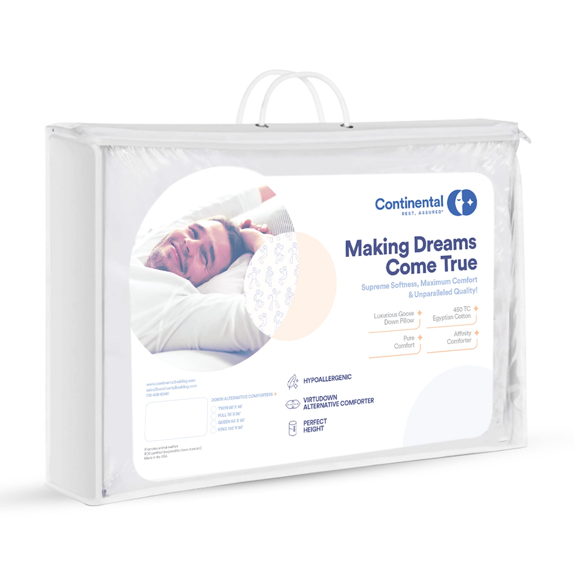 Affinity Twin Size Comforter All Season Quilted Down Alternative Comforter