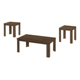 7862P Table, 3pcs Set, Coffee, End, Side, Accent, Living Room, Laminate, Walnut