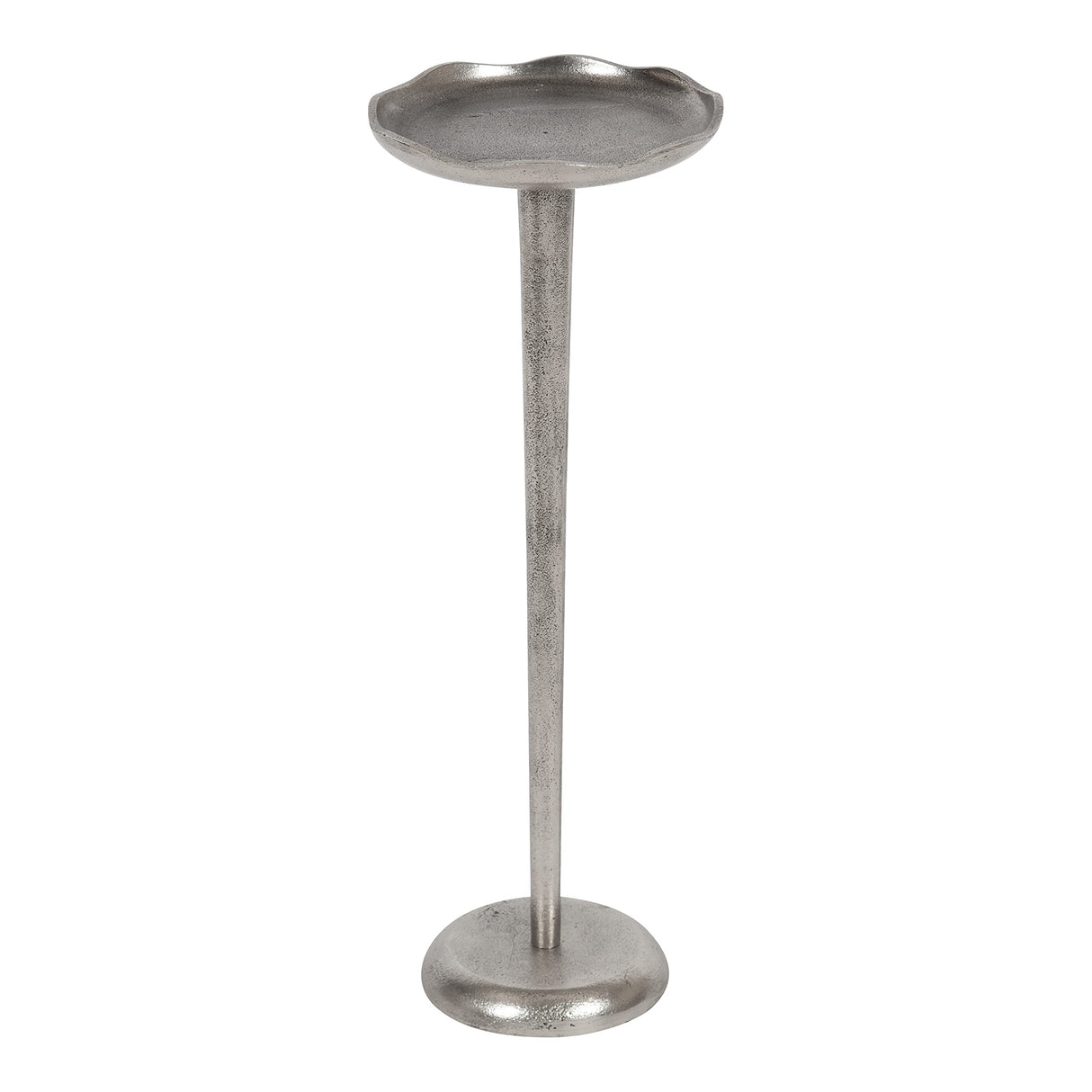 Alessia Modern Decorative Metal Drink Table, 8 x 8 x 22, Silver