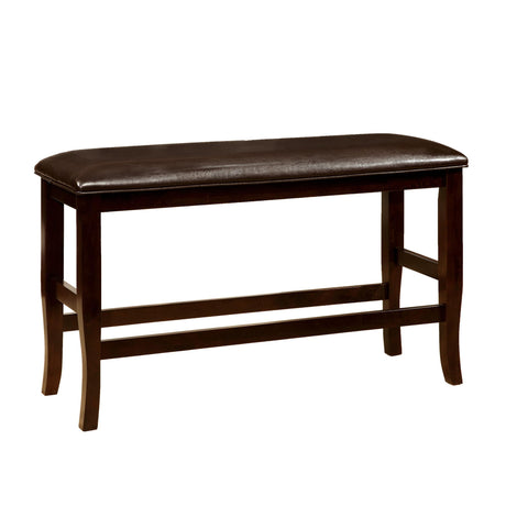 Aruba Transitional Faux Leather Counter Height Bench for Dining Room