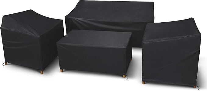 Outdoor Furniture Cover Waterproof, 4 Piece Patio Furniture Set Cover for Outside Couch