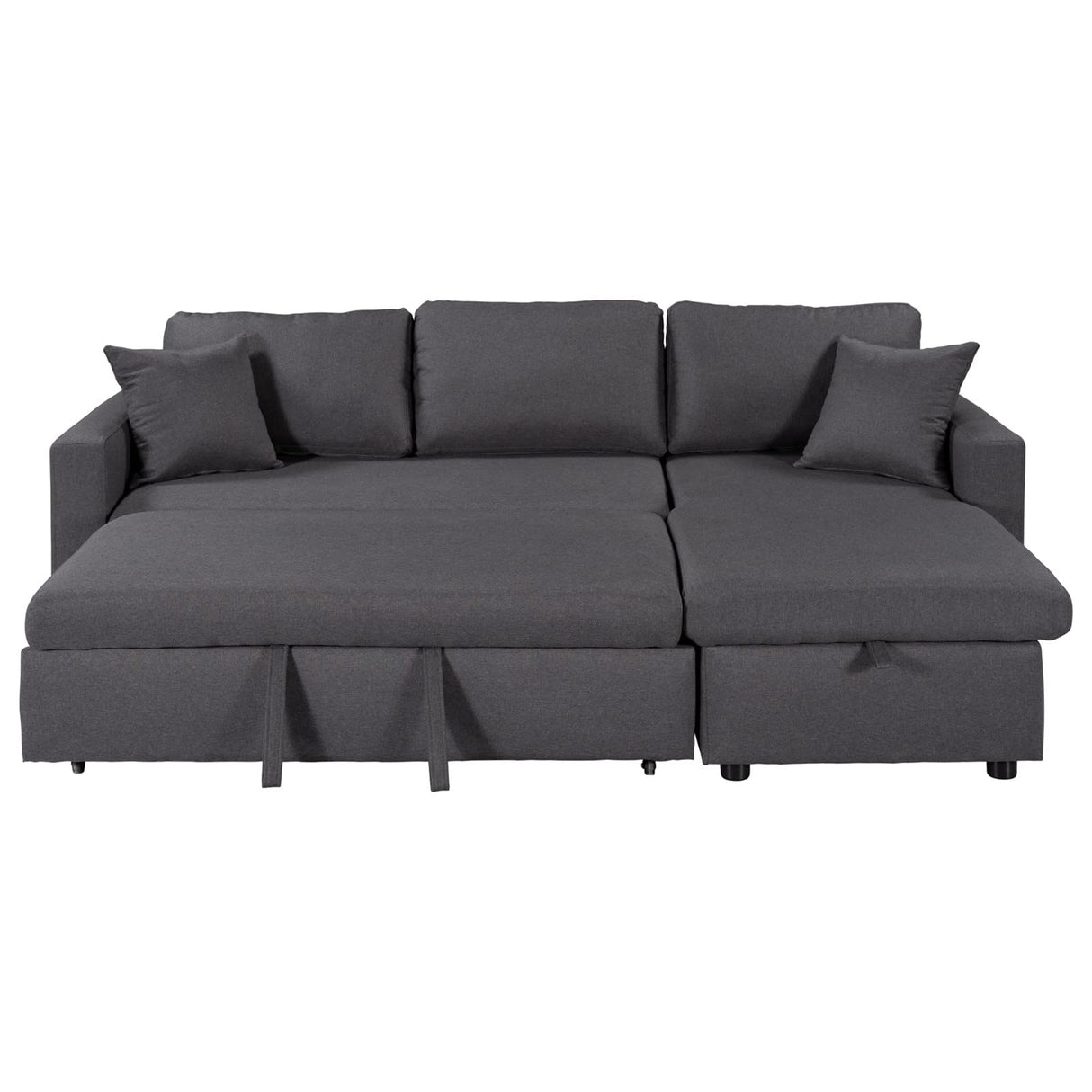 87.4'' Reversible Sleeper Sectional Sofa Couch with Pull-Out Sleeper Bed, L-Shape 3-Seater Convertible Corner