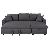 87.4'' Reversible Sleeper Sectional Sofa Couch with Pull-Out Sleeper Bed, L-Shape 3-Seater Convertible Corner