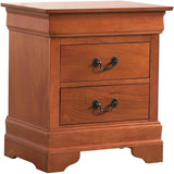 Louis Phillipe 2 Drawer Nightstand in Cherry