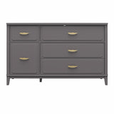 Stella Wide Dresser, 1, Graphite Gray