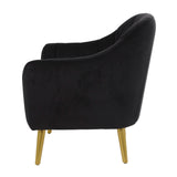 Deco 79 Polyester Living Room Accent Chair Side Chair, Corner Chair 30" x 28" x 32", Black