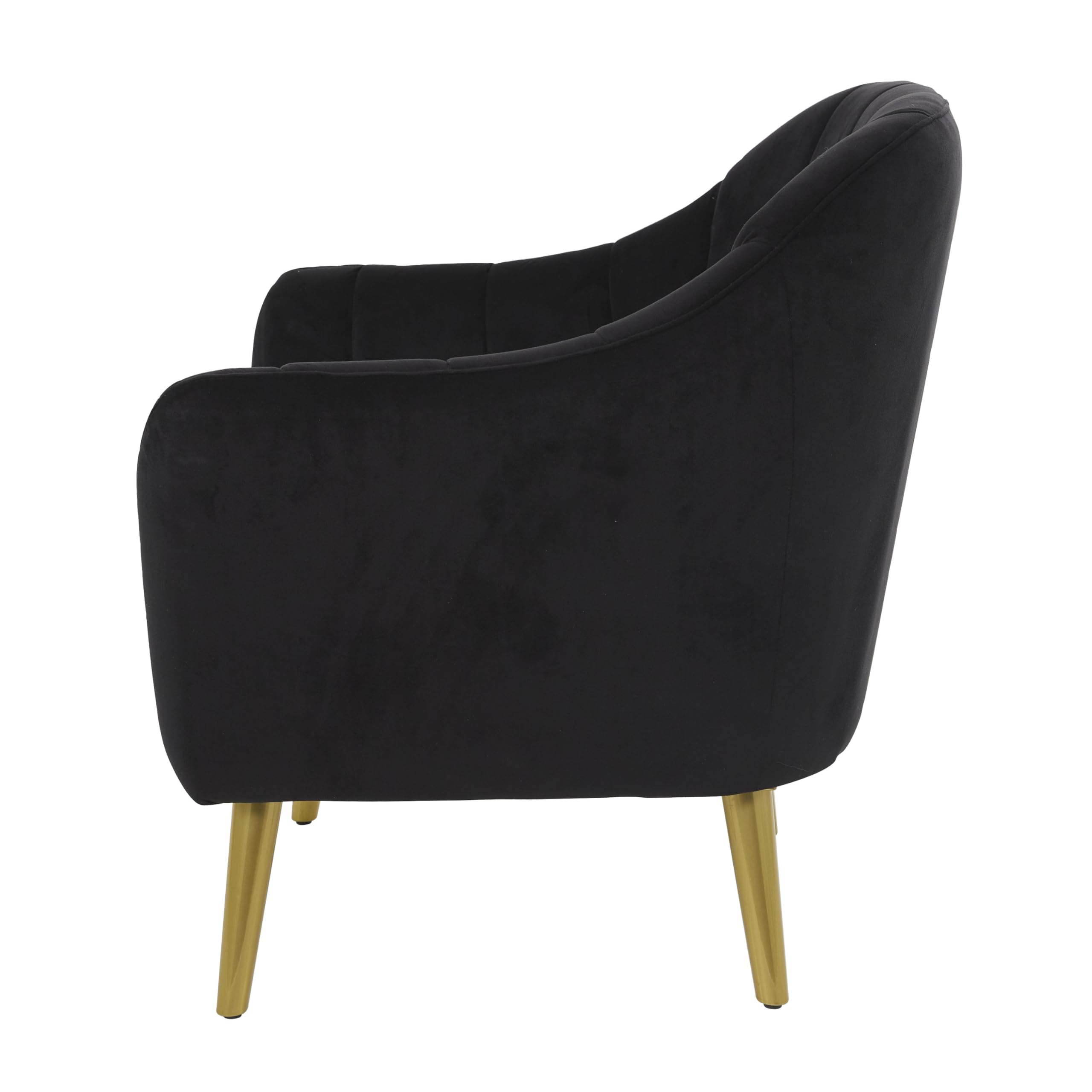 Polyester Living Room Accent Chair Side Chair, Corner Chair 30" x 28" x 32", Black