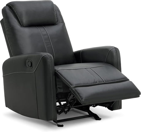 Leather Recliner Chair Faux Reclining Sofa Lazy Boy Glider Rocking Function