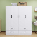 Armoire Wardrobe Closet, Wardrobe Closet with 4 Drawers, Storage Cabinet Wood