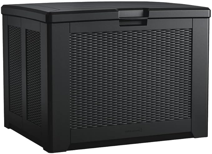 Extra Large Resin Outdoor Storage Deck Box (134 Gal), Weather Resistant, Gray