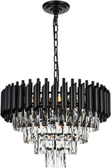 Crystal Chandelier Lights, 4 Tiers Luxury Pendant Ceiling Light, 19.7" Crystal Chandeliers