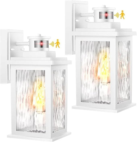 2 Pack Motion Sensor Outdoor Lights, Dusk To Dawn Outdoor Lighting, Modern Led
