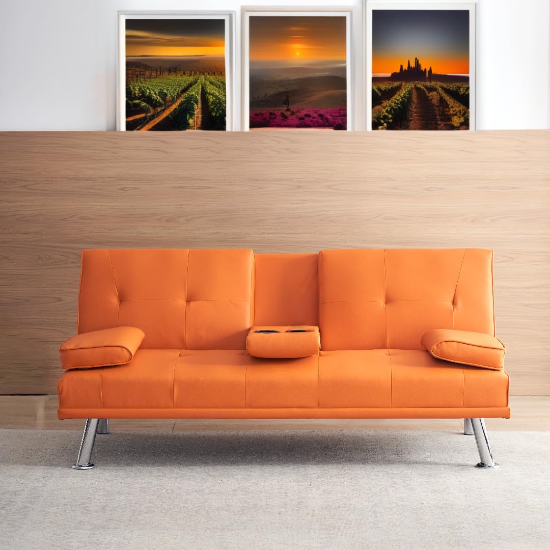 Rose-SF-00540-DX Sofas, 67" W x 31" D x 33" H, Orange