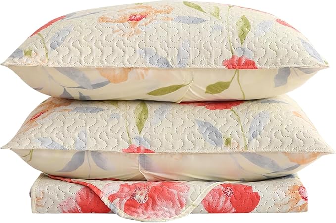 Queen Quilt Set, 3-Piece Queen Size Quilt Sets with 2 Pillow Shams