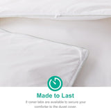APSMILE All Season Goose Feather Down Comforter Queen Size - Ultra-Soft 750 Fill-Power Hotel Collection Duvet Insert Fluffy Medium Warm Quilt Comforter with Corner Tabs(90x90, White)