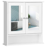 Bathroom Medicine Cabinet, Hanging Storage Cabinet with Double Mirror Doors