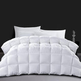 Down Comforter Yellow Oversized Queen Size,100% Soft Cotton 500 GSM Fill Power