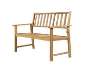 2-Seater Garden Bench, 330 lbs Capacity, in Teak Finish