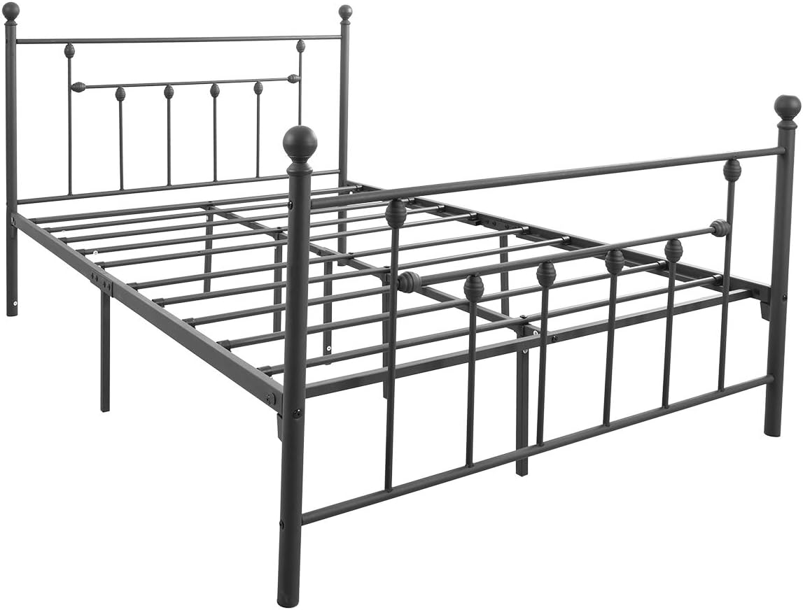 Metal Bed Frame Full Size with Headboard and Footboard Double Platform Mattress Base