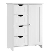 Bathroom Storage Cabinet, Floor Cabinet with 4 Drawers and 1 Adjustable Shelf