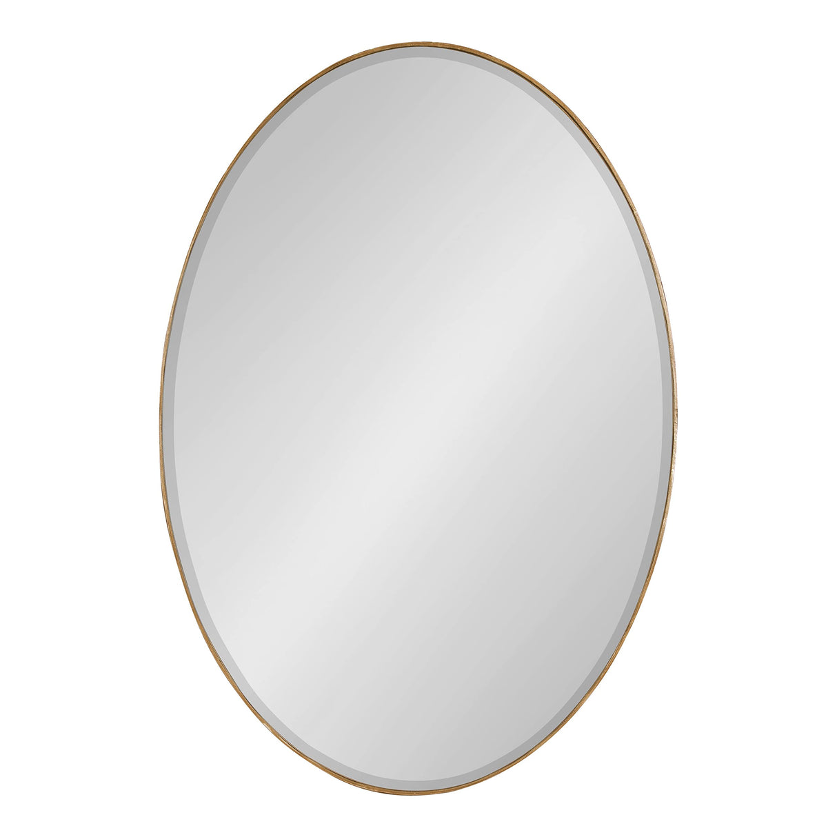 Elmora Glam Oval Ornate Bathroom Wall Mirror with Beveled Edge for Use Vertically