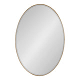 Elmora Glam Oval Ornate Bathroom Wall Mirror with Beveled Edge for Use Vertically