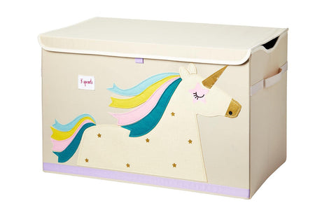 Toy Chest for Kids with Lid and Handles - Collapsible Toy Storage Bin/Trunk/Box/Basket