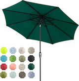 10ft Patio Market Outdoor Table Umbrella with Auto Tilt and Crank