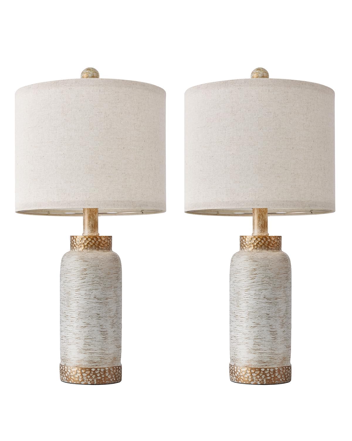 Table Lamp for Bedroom Living Room 20.25" Farmhouse Rustic Vintage Small Lamps