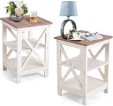 Console Table with Storage Shelf, 2 Tier Farmhouse Sofa Table for Entryway,