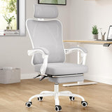 Ergonomic Office Chair with Footrest, Mesh Office Desk Chair with Headrest