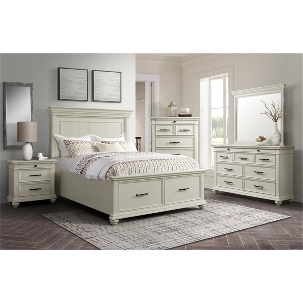 Furnishings Brooks 3-Drawer Nightstand with USB Ports