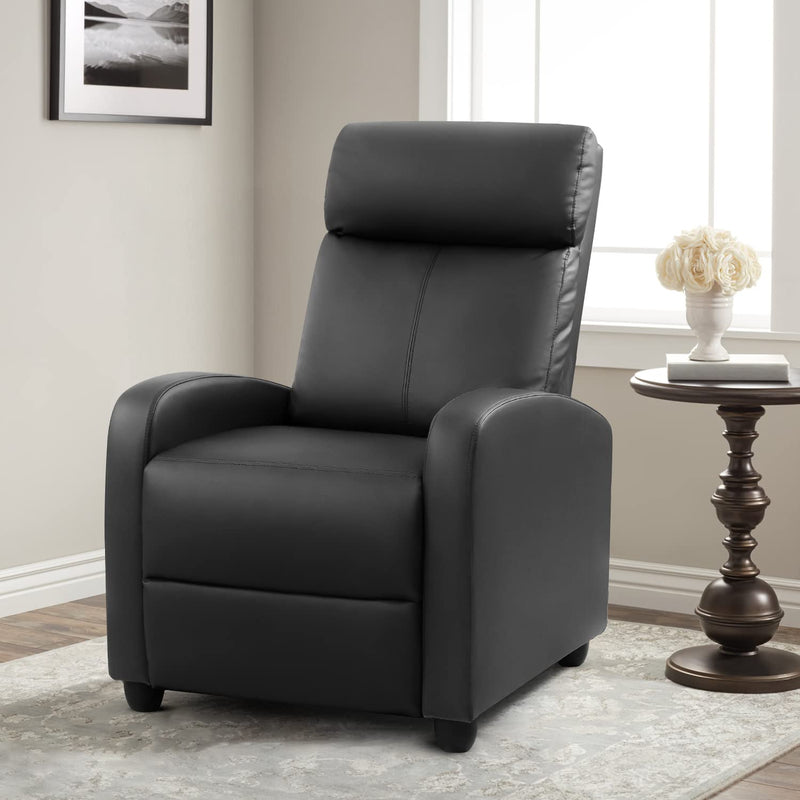 Living Room Adjustable PU Leather Reclining Chair Home Theater Seating Modern