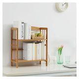 Bookshelf Bookcase Desktop Small Bookshelf 2-Layer Floor-to-Ceiling Bookcase Wooden
