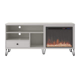 Home Owen Fireplace TV Stand for TVs up to 65", White