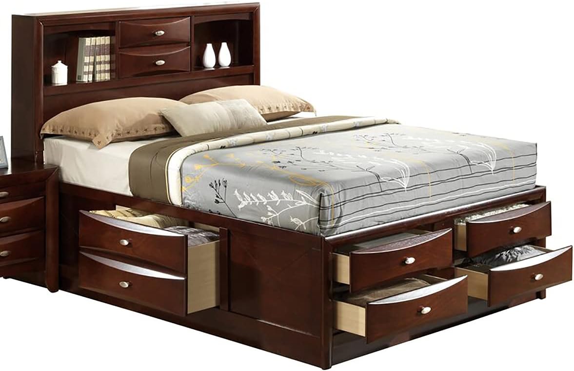 Merlot Linda Full Bed Platform