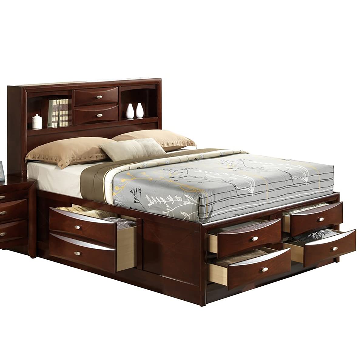Merlot Linda Full Bed Platform