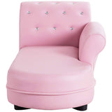 Couch, 2 in 1 Princess Double Seat Children's Sofa w/PU Leather Surface, Toddler Armrest