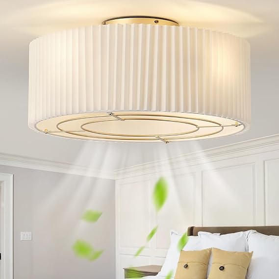 20" Low Profile Ceiling Fan with Light and Remote