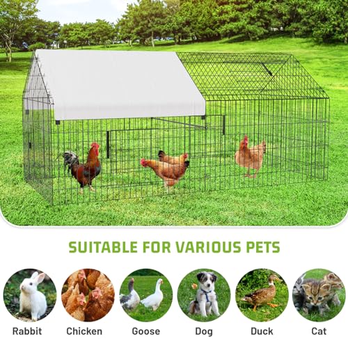 78in Large Wooden Chicken Coop Outdoor Poultry Cage, Chicken House Hen Coop