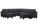 Belffin Modular Sectional Sofa Couch with Storage U Shape Convertible Corner Couches for Living Room Dark Grey Couch