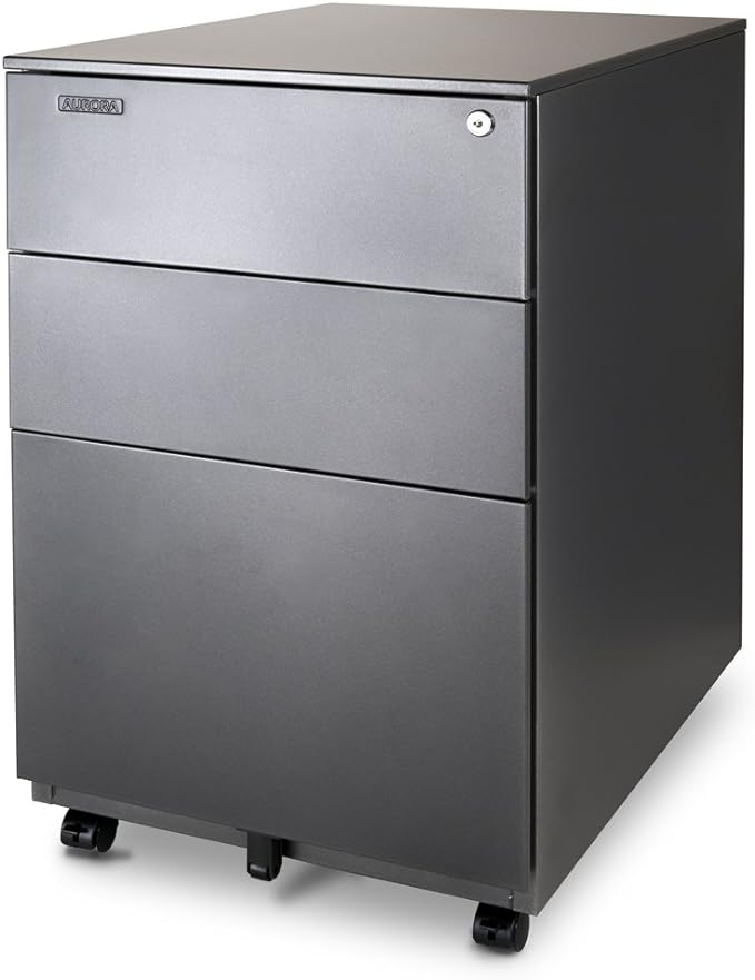 Modern Soho Design 2-Drawer Metal Mobile File Cabinet with Lock Key/Fully Assembled